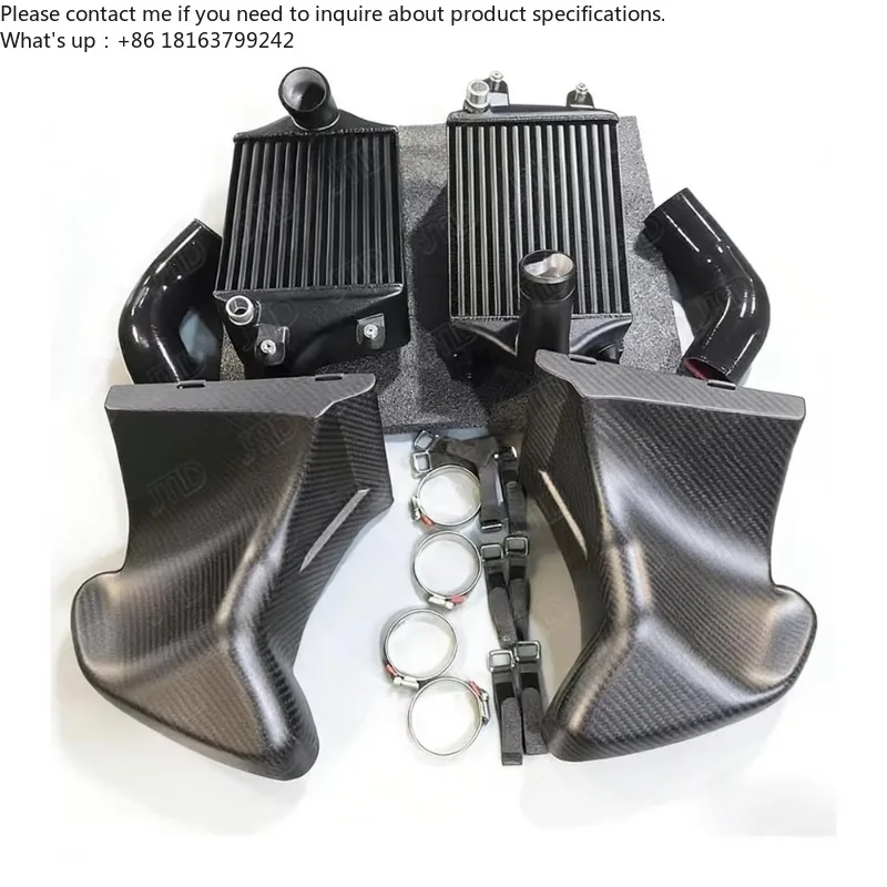 For Pors che 991.2 3.0L Turbo - Upgraded Intercooler Set with Piping, Improves Cooling Efficiency & Horsepower, Easy Install