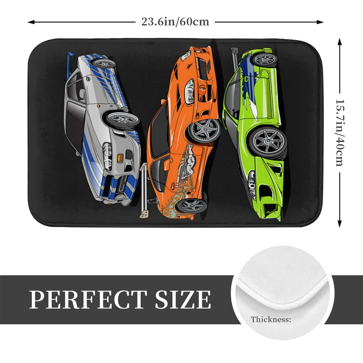 Movie Fast And Furious Brian O'connor Anti-slip Doormat Floor Mat Antiwear Carpet Rug for Kitchen Entrance Balcony Footpad Mats