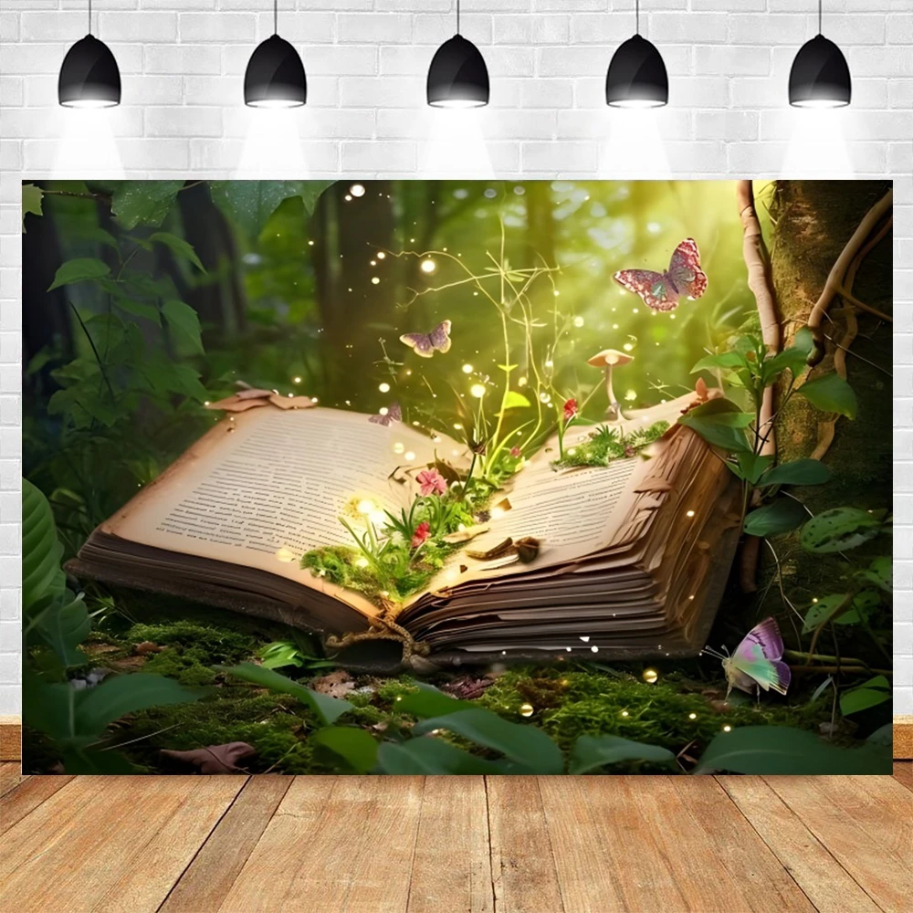 Fairy Tale Enchanted Forest Backdrop Wonderland Fantasy Nature Jungle Kids Birthday Photography Background Photo Studio Props