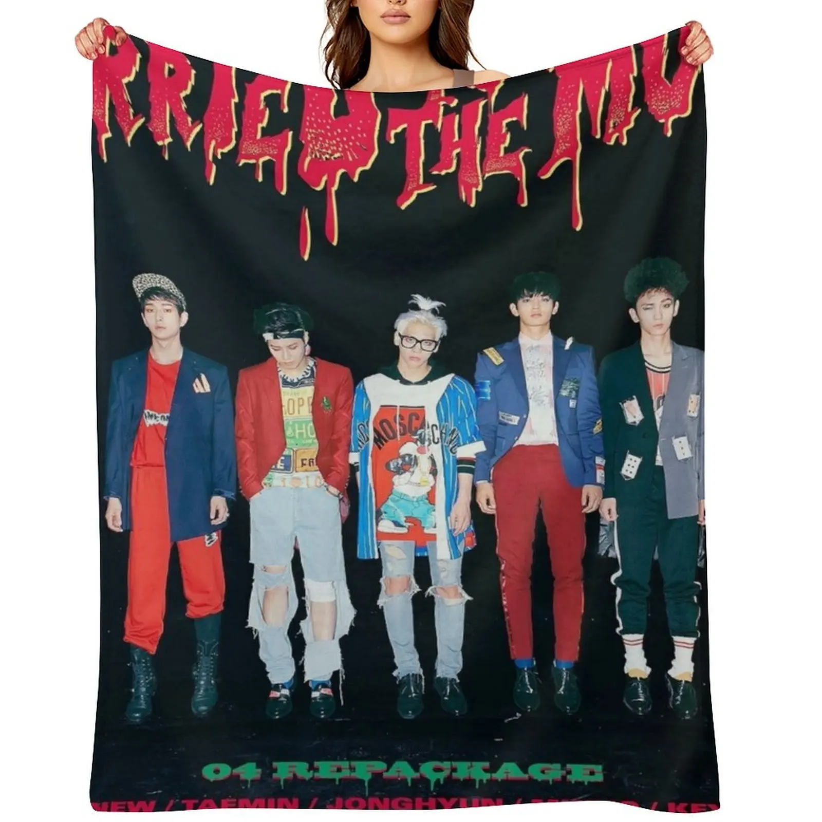 

SHINee MARRIED TO THE MUSIC Throw Blanket Luxury Brand Summer Beddings Heavy Comforter Blankets