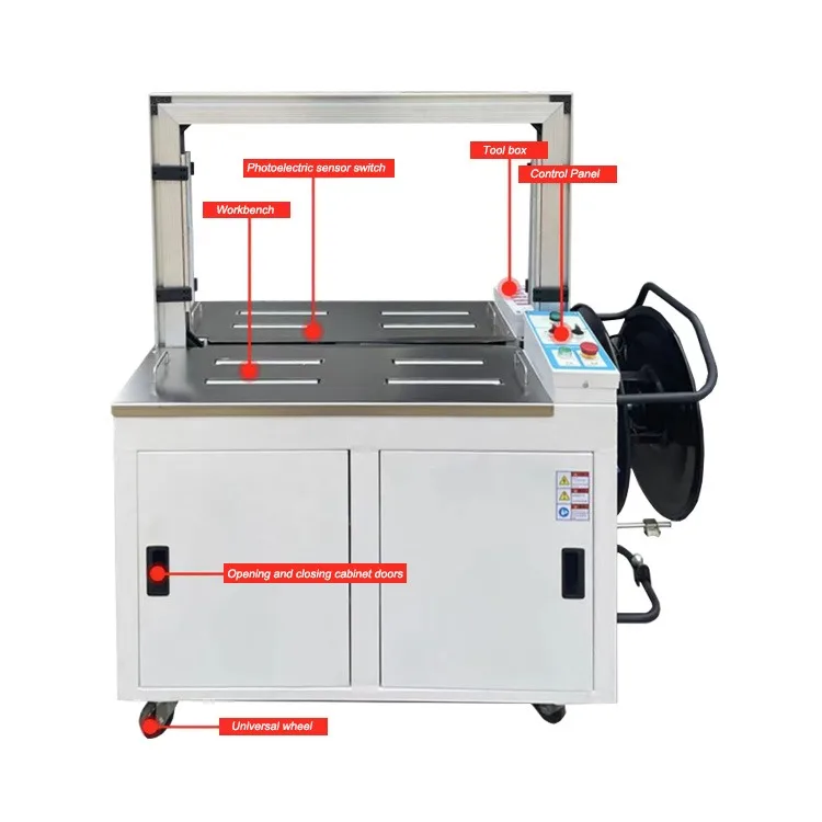 JD-101 220v Automatic  PP Strapping Machine for strap paper tubes and carton boxes