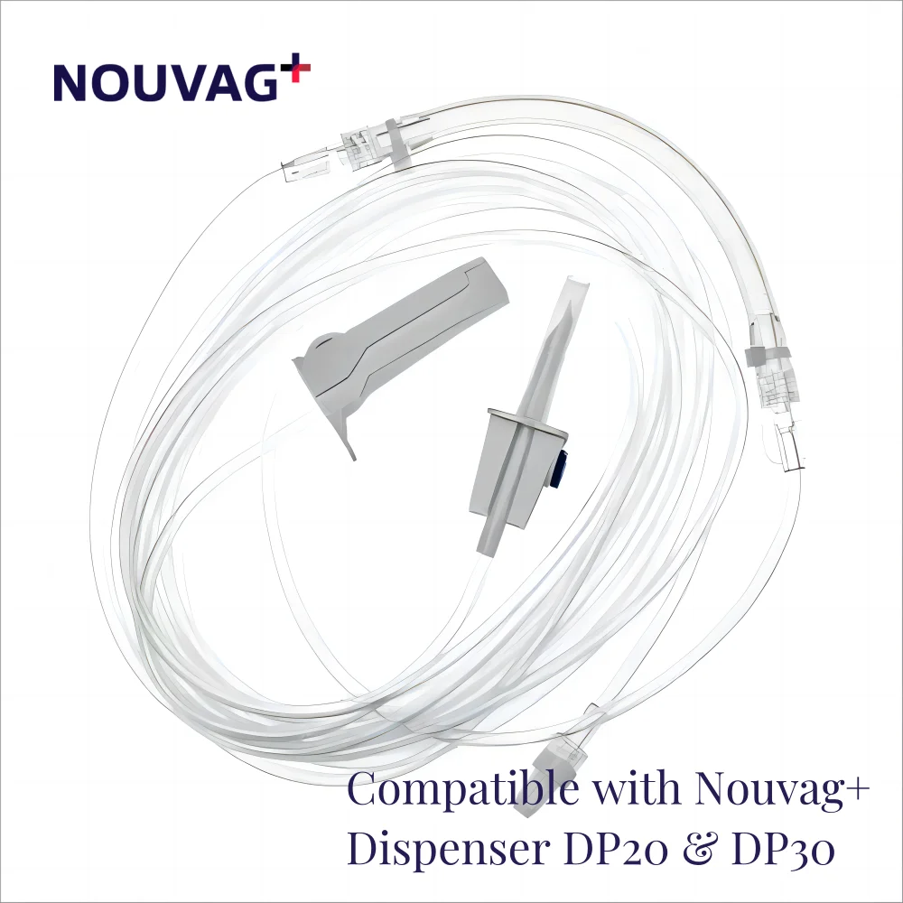 10pcs per Lot NOUVAG Disposable Tubings with Special Spike Tip 5 Meters Long Packed In The Pouch