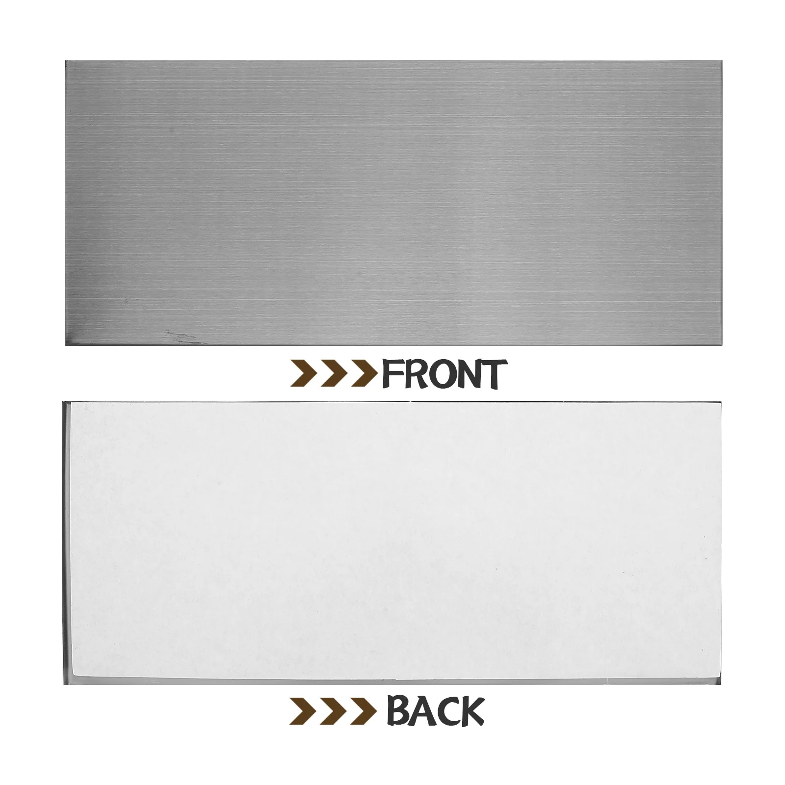 2 قطعة علامة باب معدنية فارغة 25X11 سنتيمتر ذاتية اللصق الفولاذ المقاوم للصدأ مكتب لوحة اسم النقش مجلس غرفة المكتب تسجيل لاصق #3