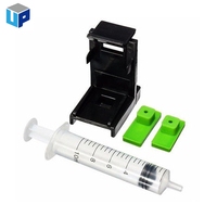 3 in1 Ink Refill Cartridge Clip+ 2pcs Rubber Pads + Syringe for HP 129 135 140 141 21 22 650 651 664 680 For Canon PG-40 830 540