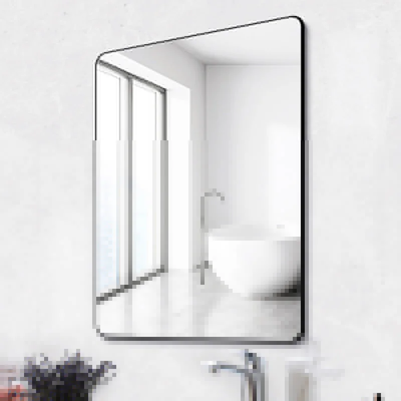 

Легкое зеркало для макияжа, дизайн, подвесные скандинавские эстетические зеркала, черная рамка, современные аксессуары для ванной комнаты