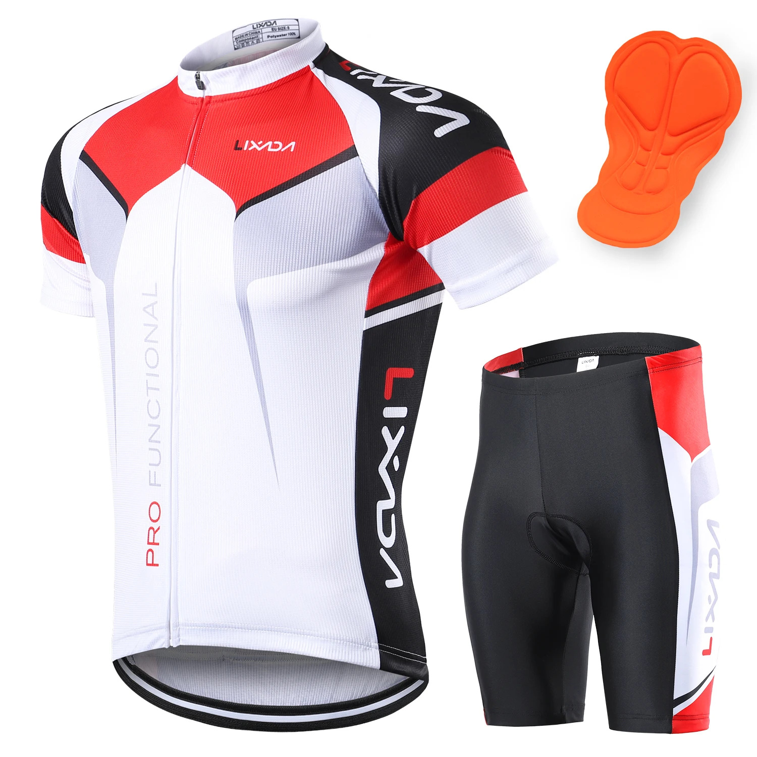 

Men Breathable Quick Dry Comfortable Short Sleeve Jersey + Padded Shorts Cycle Clothing Set Riding Sportswear Short Sleeve shirt