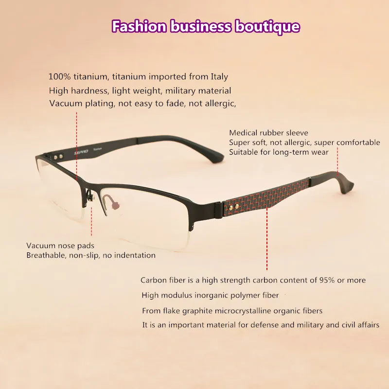 2026 Titanium Glasses Frames Men Designer Eyewear Carbon Fiber Eyeglasses Frame square Myopia Retro spectacle Women reading