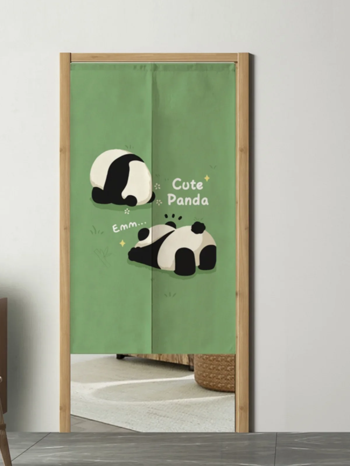 Simple Cute Cartoon Room Divider Curtain Batoom Privacy Curtain Home Use Bedroom Door Curtain Functional Home Decor