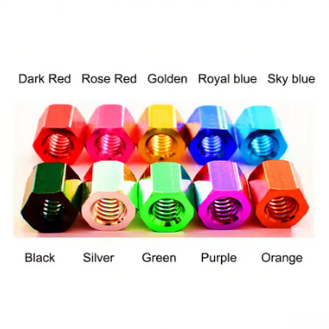 #6-32 ,1/4'' Hex Standoff Spacer Hexagon Studs Nuts Screw Rods Aluminium Alloy Female Threaded Sleeving Double Pass