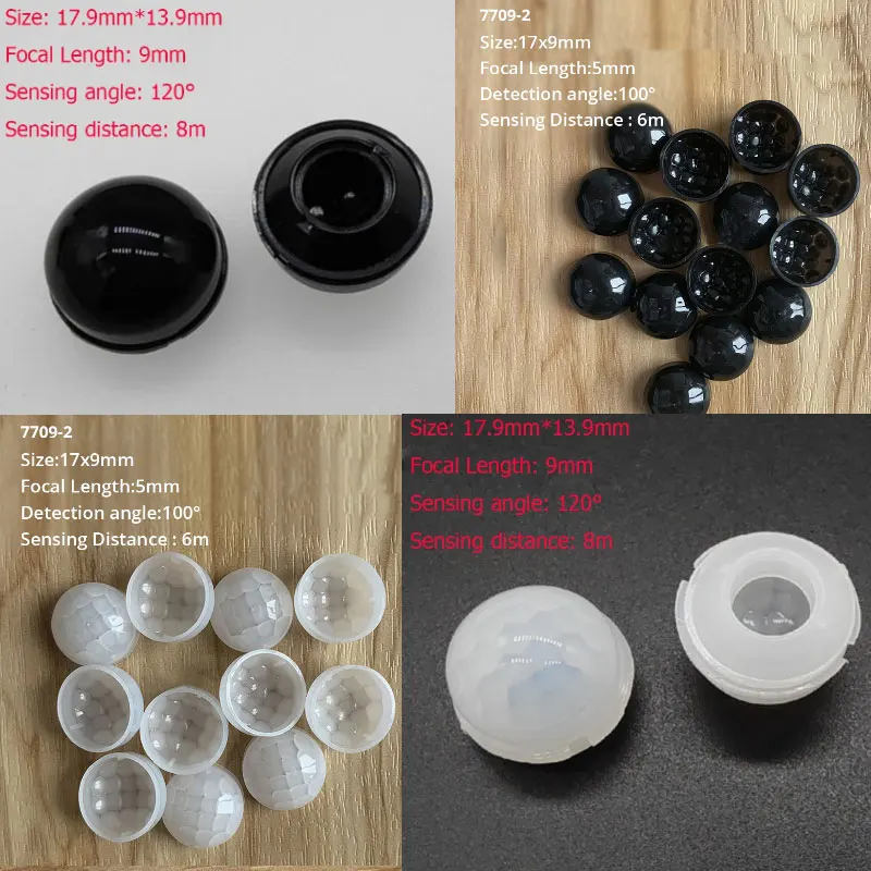 

5pcs 7709 PIR Human Body Infrared Induction Fresnel Lens Sensing Distance 8m