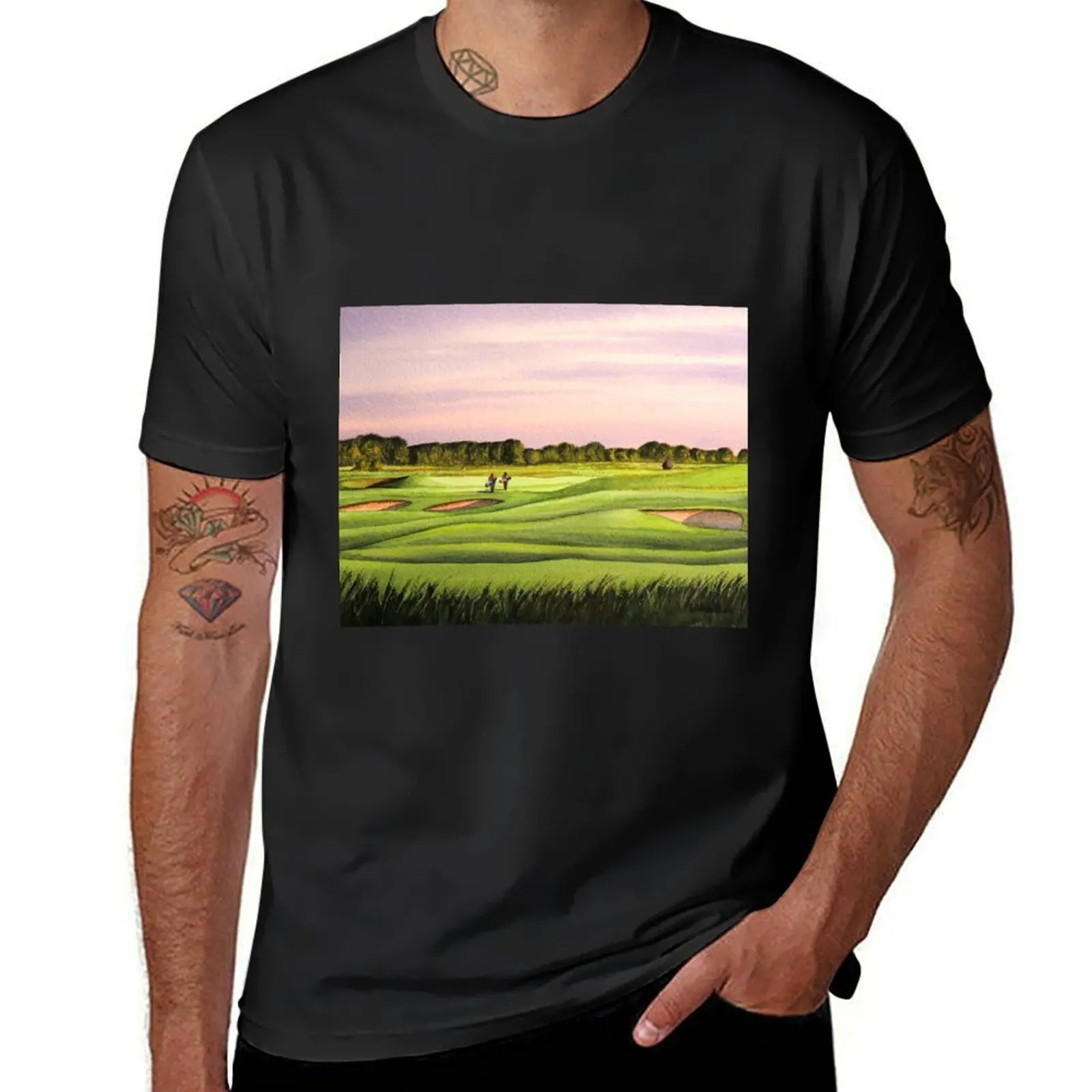 Royal Saint Georges Golf Course Hole 9 T-Shirt animal prinfor boys customs cute clothes mens vintage t shirts