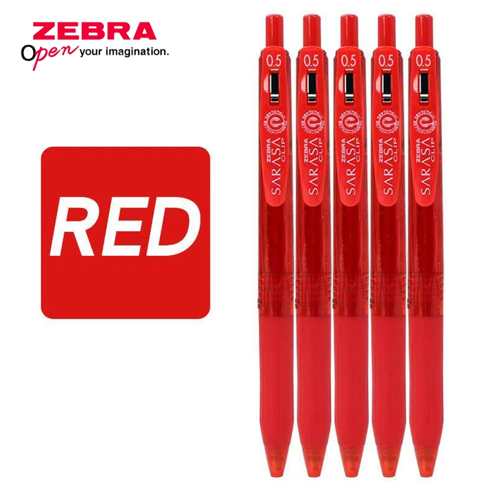 Original Japan ZEBRA Red Gel Pens SARASA JJ15JTX Samurai Limited 0.5mm Waterproof Ink Student Office Journal Writing Stationery