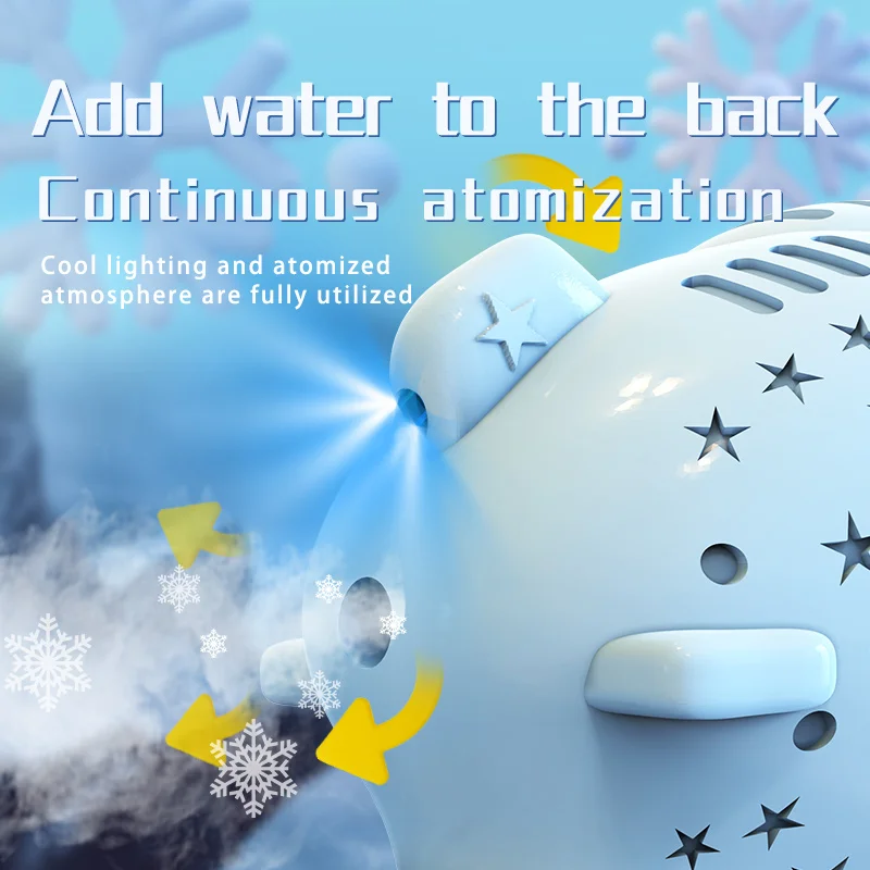 O spray traseiro da metralhadora elétrica de bolhas blizzard gira para produzir bolhas. É um presente de festival para meninos e meninas