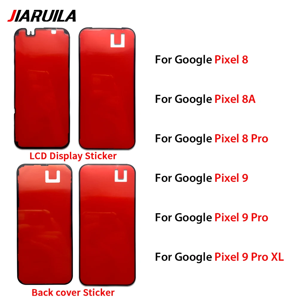 Suitable Screen Display Adhesive For Google Pixel 8 8A 8 Pro 9 Pro XL LCD Waterproof + Back Battery CoverGlue Sticker Frame Seal