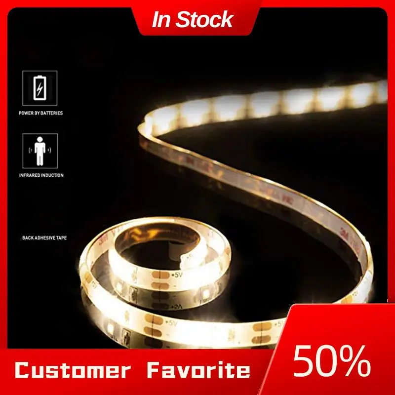 AT03 Top LED Light Strip PIR Motion Sensor Induction LED Strip 60Leds/M 2835Smd Under Bed Lamp For Closet Wardrobe Cabinet Stair