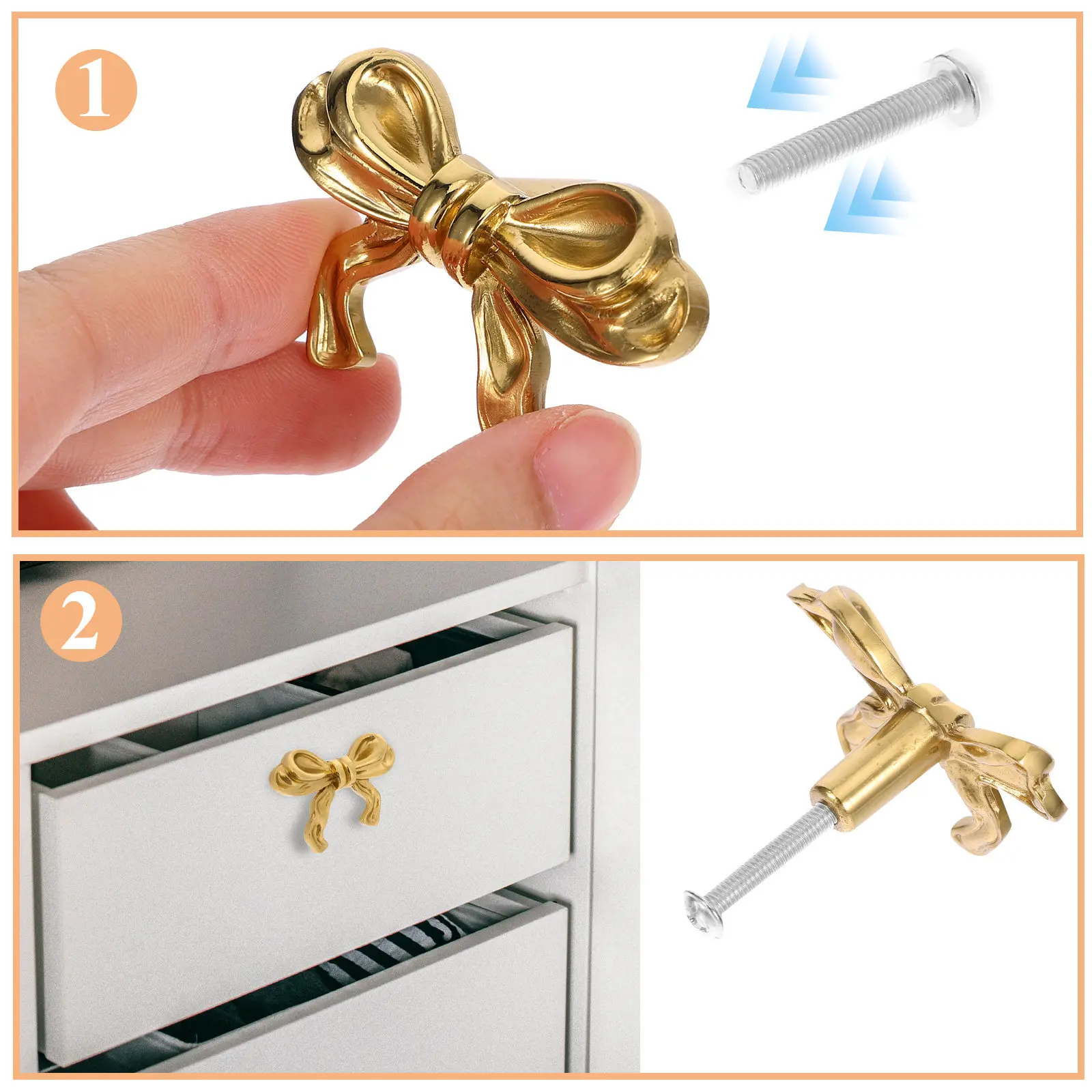 

Vintage Knob Pull Handle Drawer Cupboard Furniture Door Handles Bowknot Modeling Knobs Cupboard Drawer Dresser Vintage Pulls