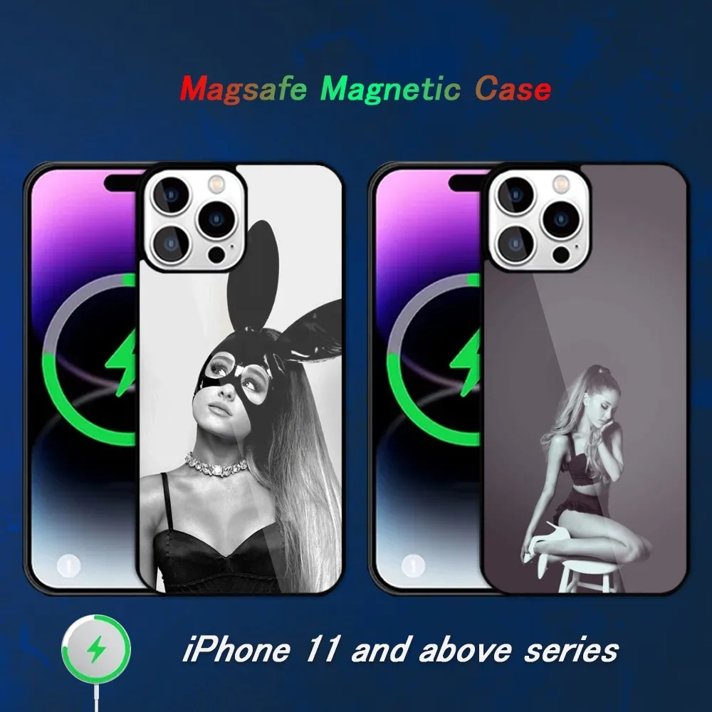 A-Ariana G-Grande Phone Case For iPhone 15 14 13 11 12 Pro Max Plus Magsafe Magnetic Phone Cover