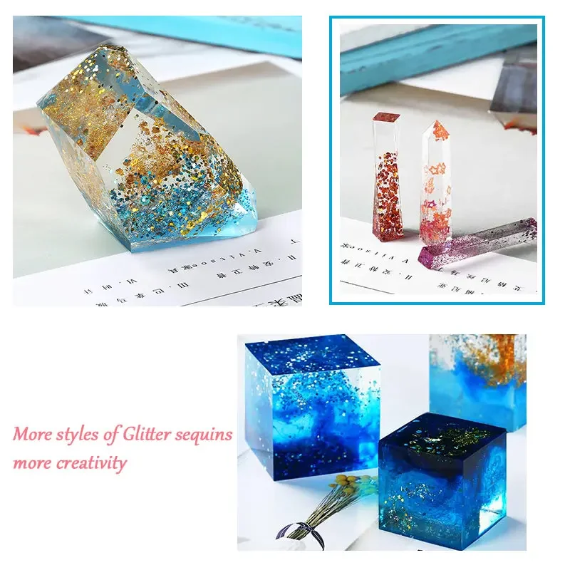 Epoxy Filling Set with Sparkling Glitter Powder