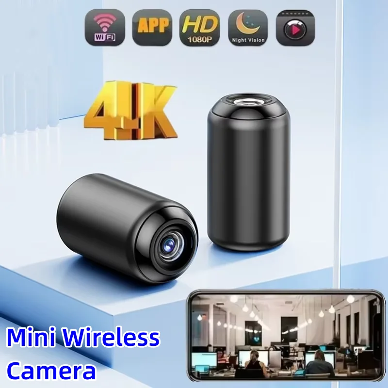 Mini Wireless Camera 1080p HD 8K Wifi Indoor Home Night Vision Monitoring Camera Mobile App Remote Network Monitor New 2025