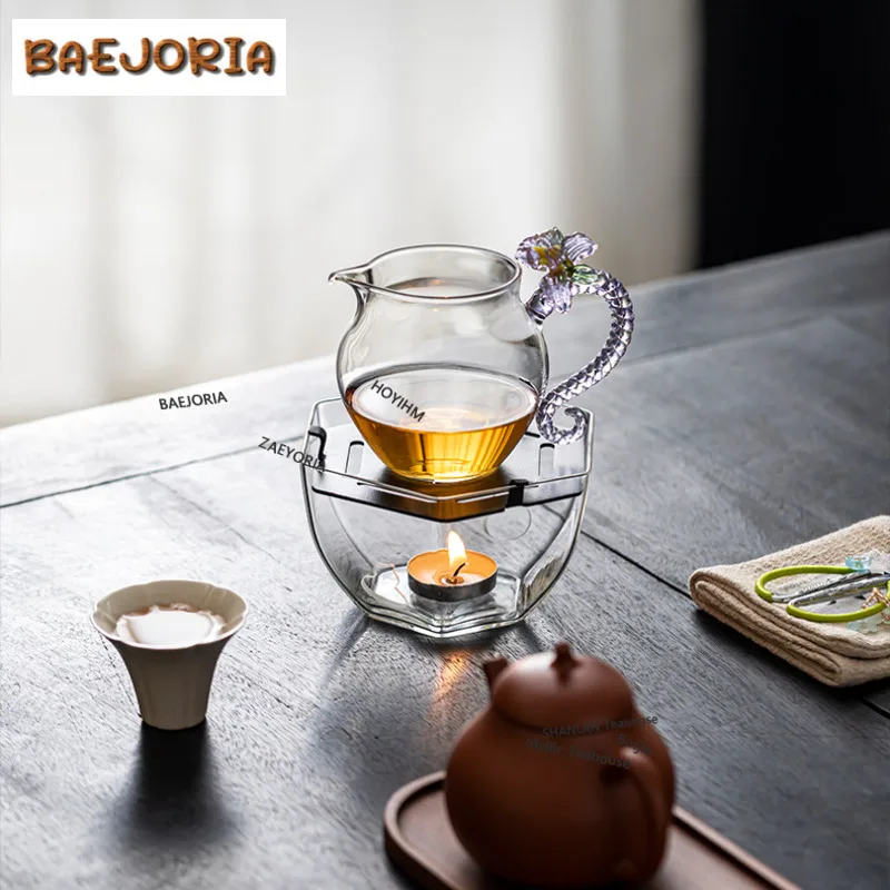 Hexagonal Gourd-shaped Glass Tea Warmer Holder Candle Heater Stove Kettle Stand Boiling Water Carbon Furnace Cafes Supplies - view 4