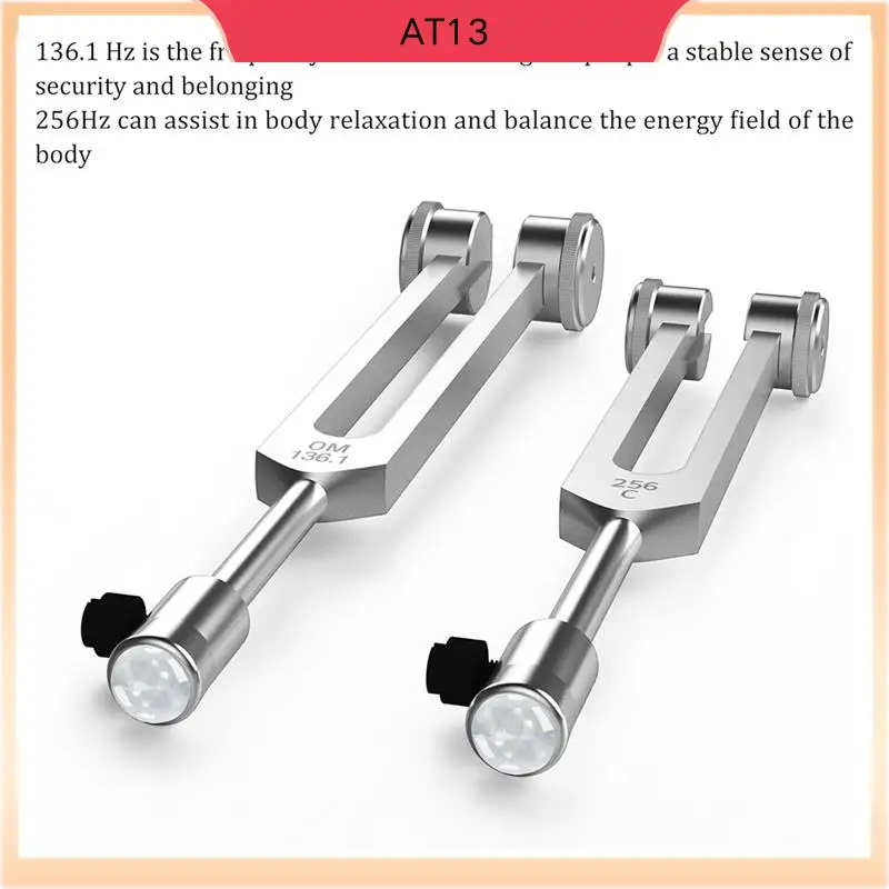 

AT13 Tuning Fork Set OM136.1Hz 256Hz Chakra Tuning Energy Forks With Natural Gemstone Feet Suitable For Sound Therapy,Yoga