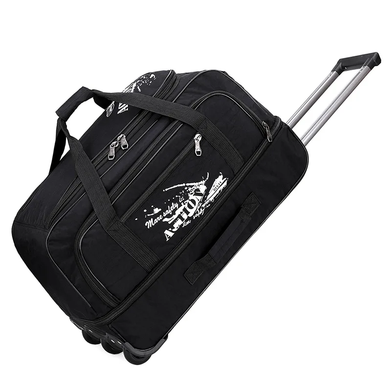 Oxford Cloth Travel Men's And Women's General Boarding Business Bag Out Waterproof Folding Luggage Bag Pull Rod Bag