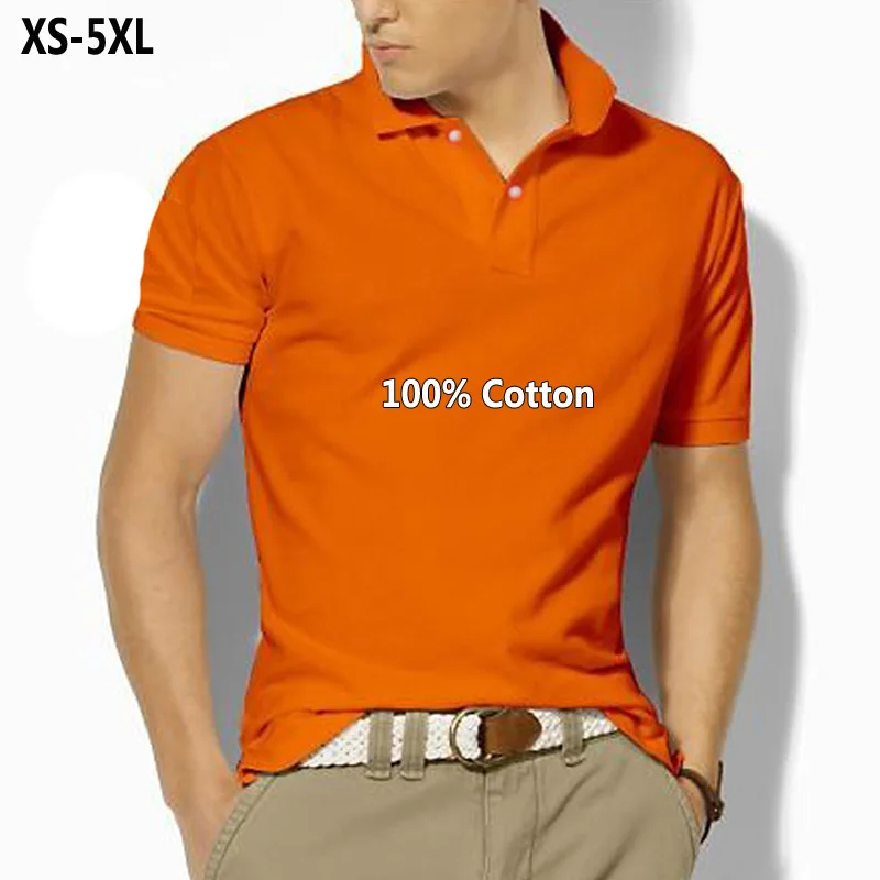 XS-5XL 100% Cotton Summer SportsWear High Quality Men‘s Polo Shirts Casual Short Sleeve Men Polos Fashion Clothing Lapel Tops