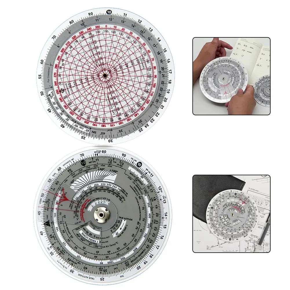 E6B-R vôo computador aviação plotter slide regra para treinamento de vôo de aviação matemática geometria desenho ferramenta régua medição