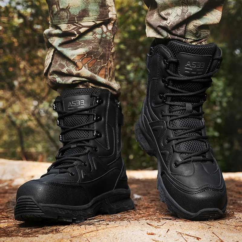 

2026 Mountaineering Boots Tactical Travel Sport Running Shoes High Top Waterproof Boot Anti-slip Wear-resistant Tactical Boots