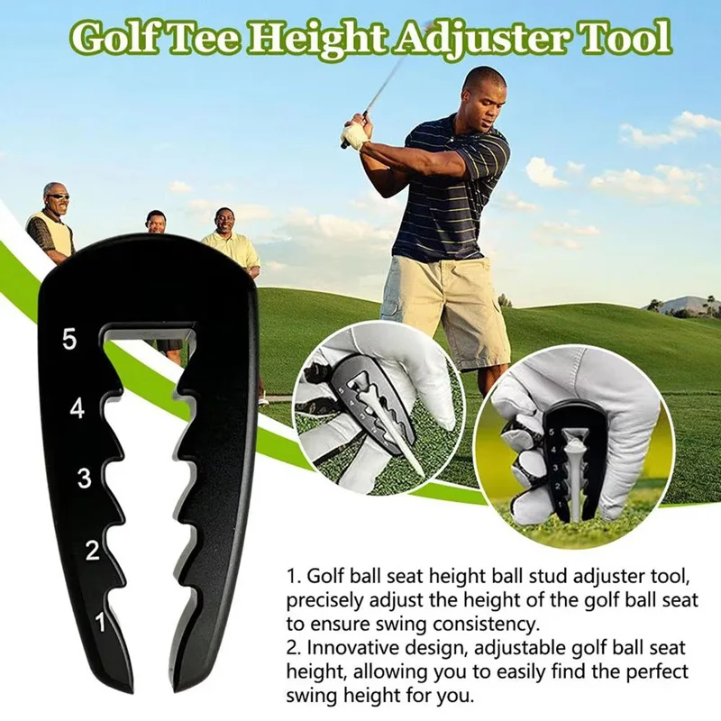 Adjustable Golf Tee Height Tool Precision Tee Height Setter Practice And Durable 100pcs Wooden 70mm Long Ball Holder Stable