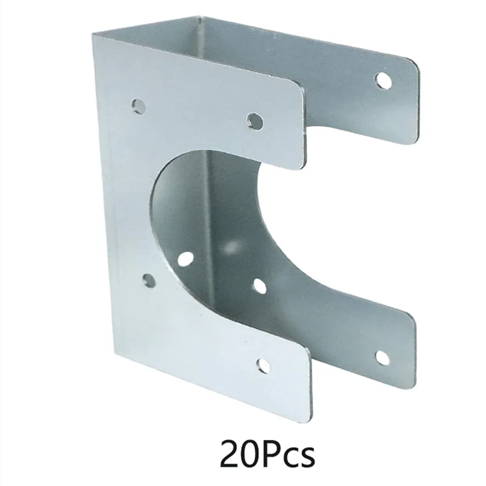 20PCS Metal Stud Shoes For Single Wood Studs For Up To 2-1/2 Inch Pipes Silver For The Front Of Wooden Studs Home Hardware
