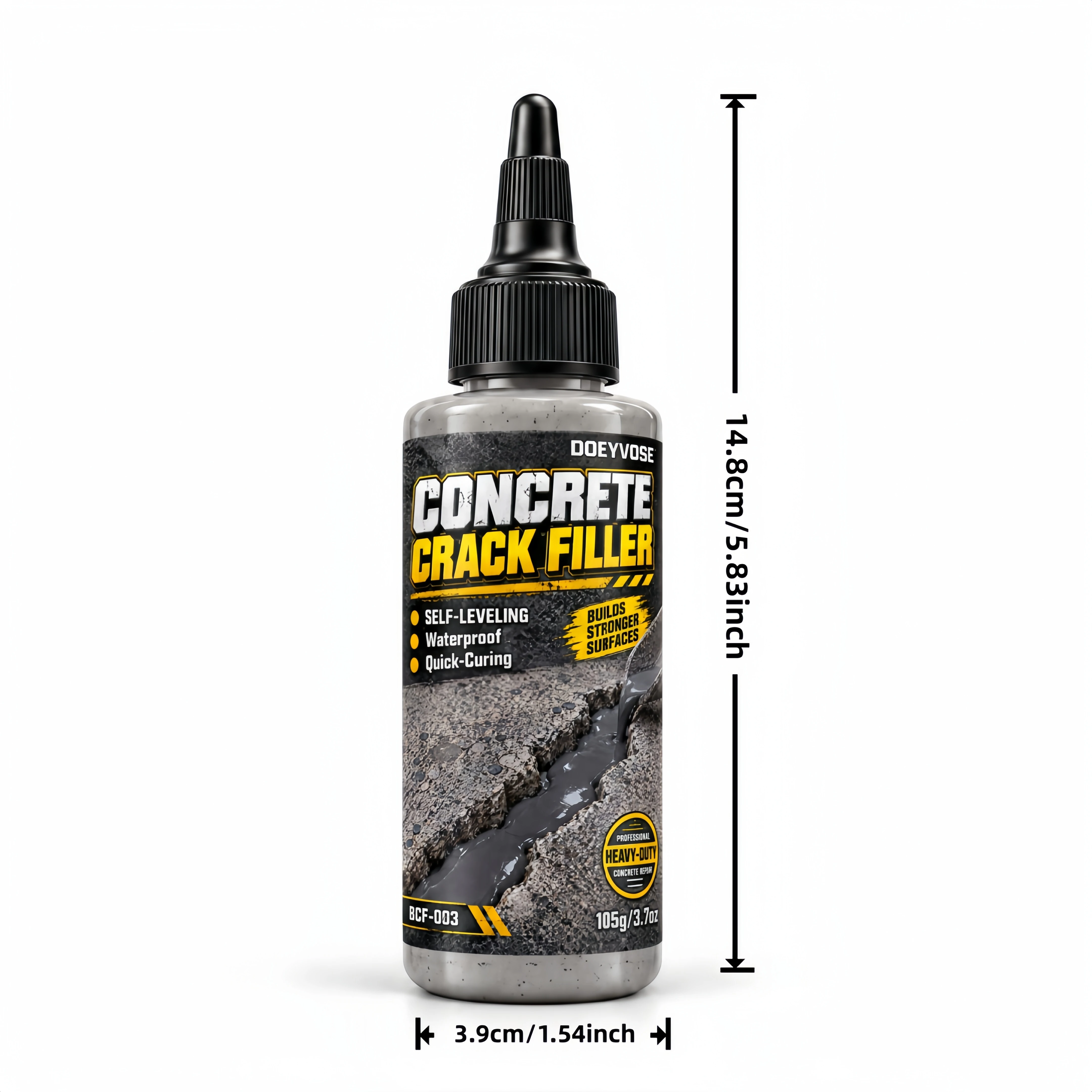 Self-leveling Concrete Crack Filler 105g Waterproof Concrete Repair Paste for Patio Sidewalk Cracks