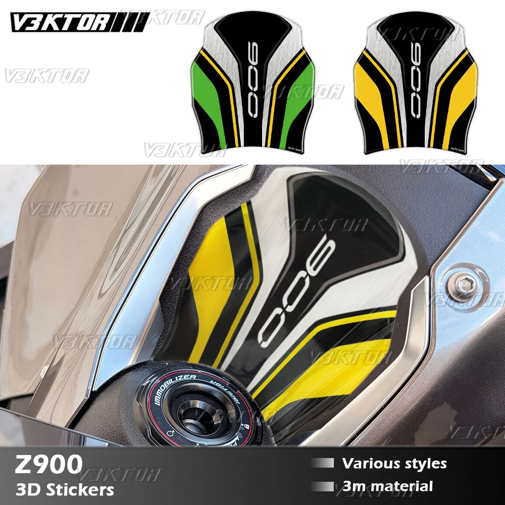 For Kawasaki Z900 Z 900 SE 2025-2026 3D Motorcycle Key Protector Ignition Lock Sticker Key Area Decals Accessories