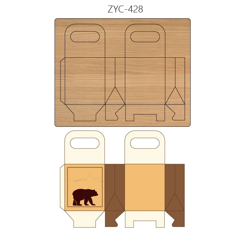 ZYC-428 Box Wooden Cutting Mold, Suitable for Die-Cutting Machines