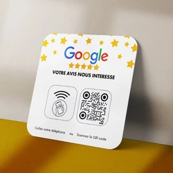 Custom Google Review Sign NFC Tap or Scan code Social Media QR Code Plate increase your followers For Business Store Decoration