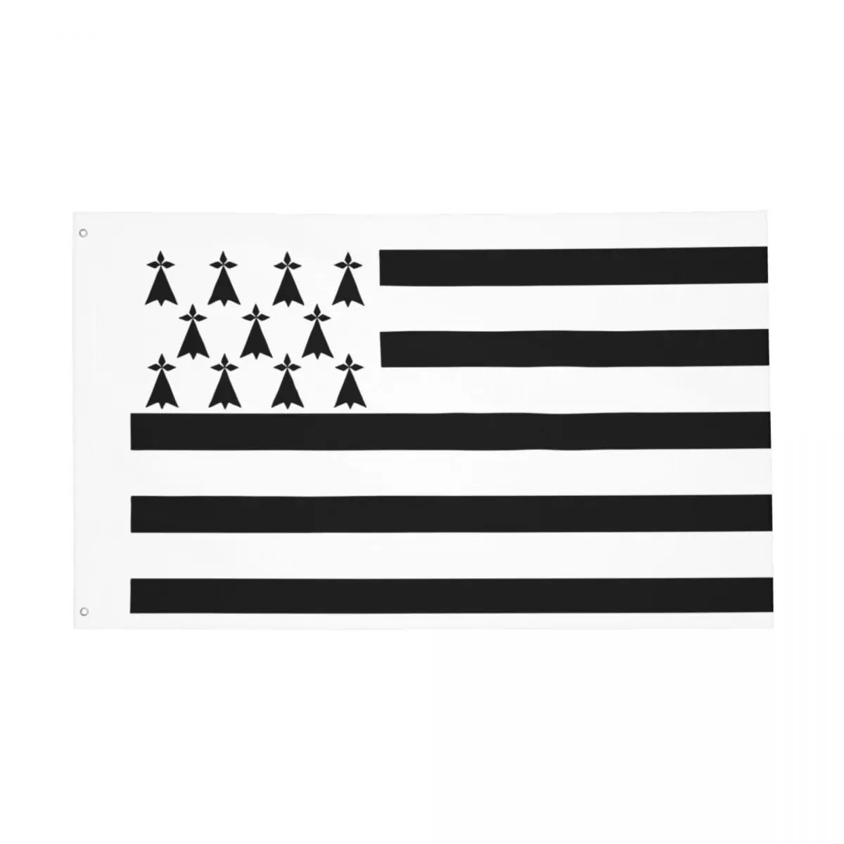 Breton Brittany Flag Outdoor Banner Flag France Region Country Symbol Sign Identity Nation Polyester Hanging Decoration 90x150cm