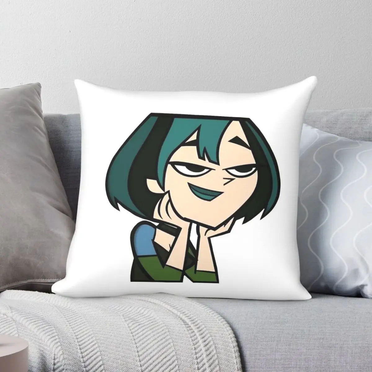 Gwen Total Drama Square Pillowcase Polyester Linen Velvet Pattern Zip Decor Throw Pillow Case Room Cushion Cover Wholesale