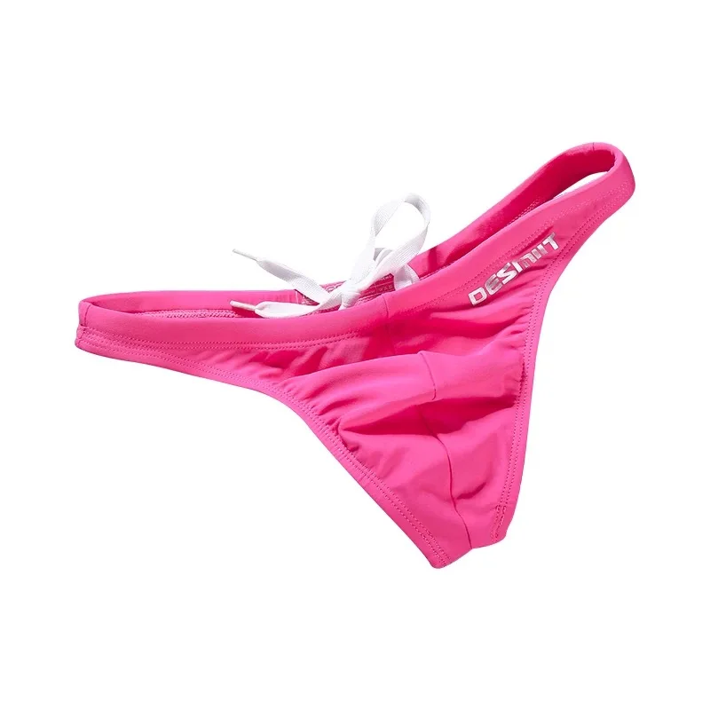 Original Fashion swimming Pink White Soft Comfortable trunks men's triangular thongs
