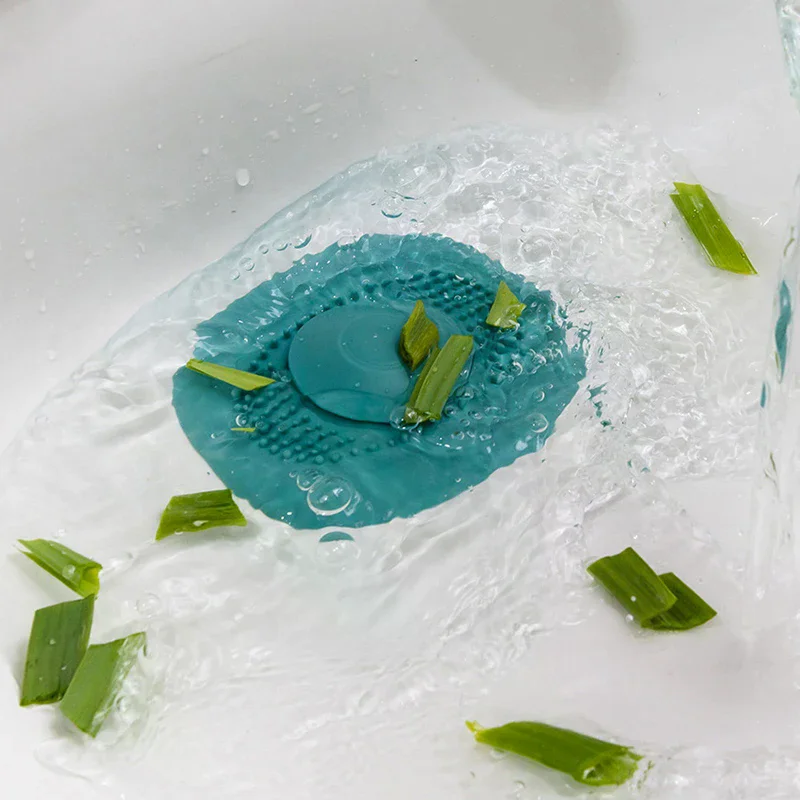 Silicone Anti-blocking Bathtub Stopper For Bathroom Floor Drain Shower Sink Kitchen Household Strainer Tools