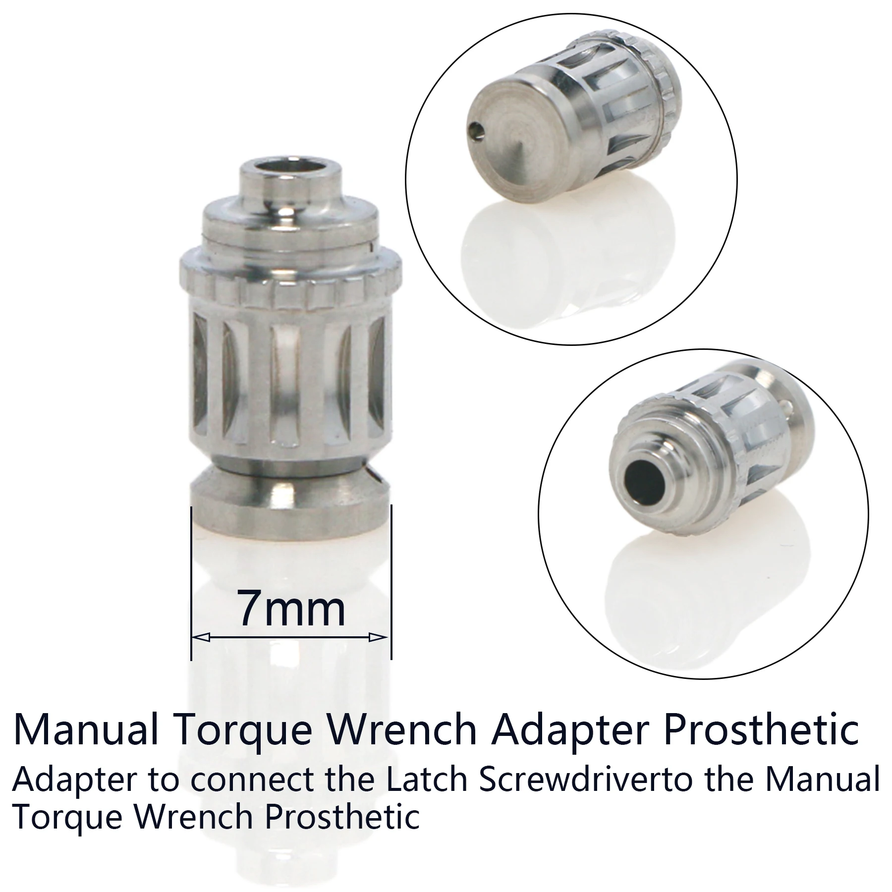 Implant Manual Torque Wrench Adapter Handle For Latch Screwdrivers 7mm Used with Universal Implant Wrench Ratchet