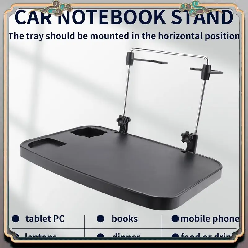 

Reliable-Folding Car Computer Desk Work Table In Car Laptop Stand Food Tray Drink Holder