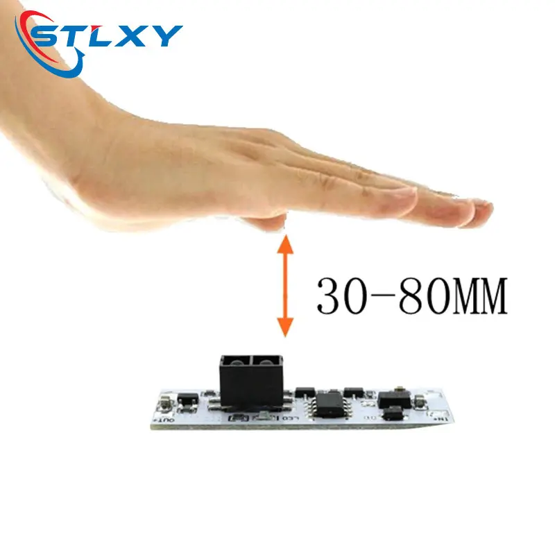 Módulo de interruptor de Sensor de mano de barrido de Sensor de escaneo de corta distancia 36W 3A voltaje constante para XK-GK-4010A Compatible con hogar inteligente automático
