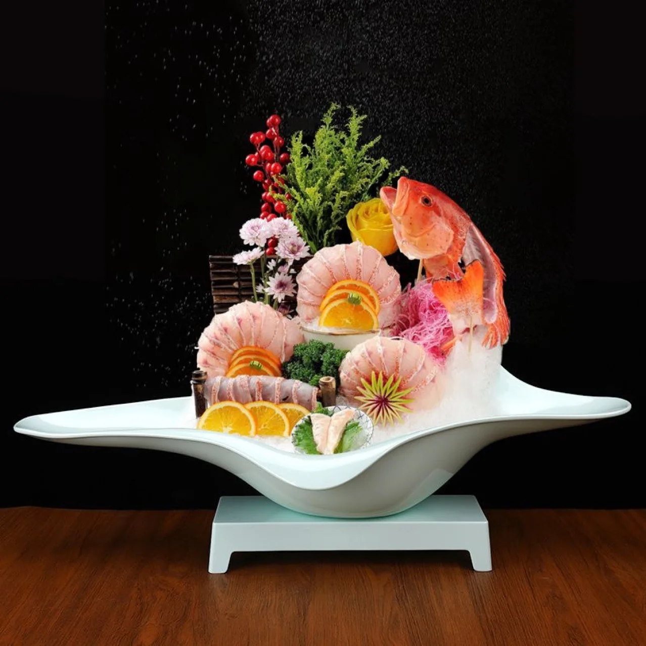 Melamine sashimi plate tableware seafood special high-end plate creativity