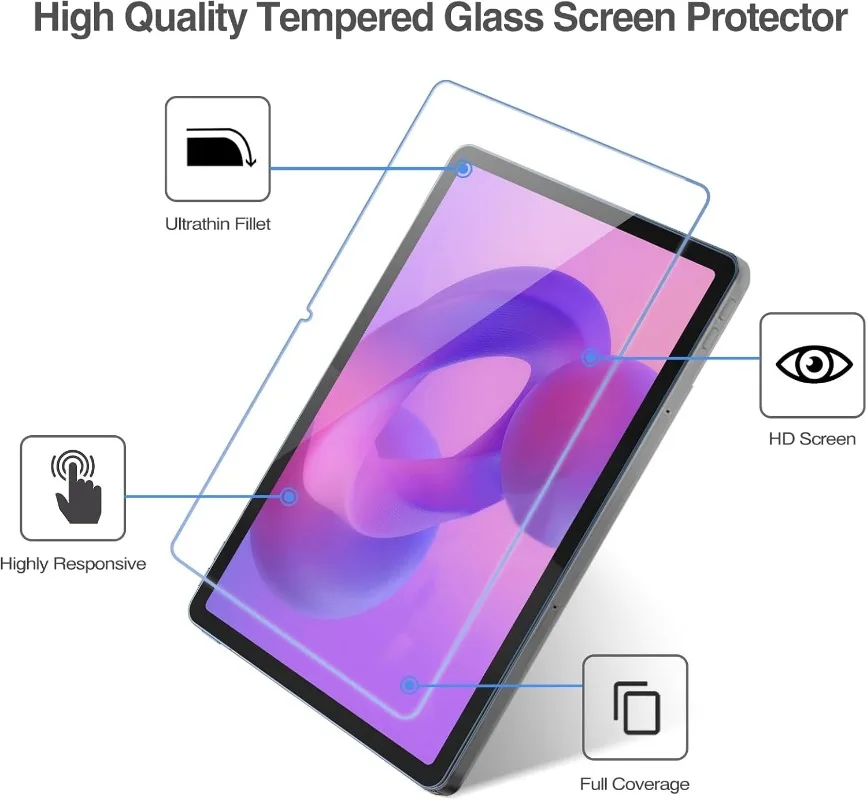 1/2Pack Tempered Glass Screen Protectors for Lenovo Xiaoxin Tab 11 11inch HD Explosion-proof Anti-scratch Tablet Protective Film