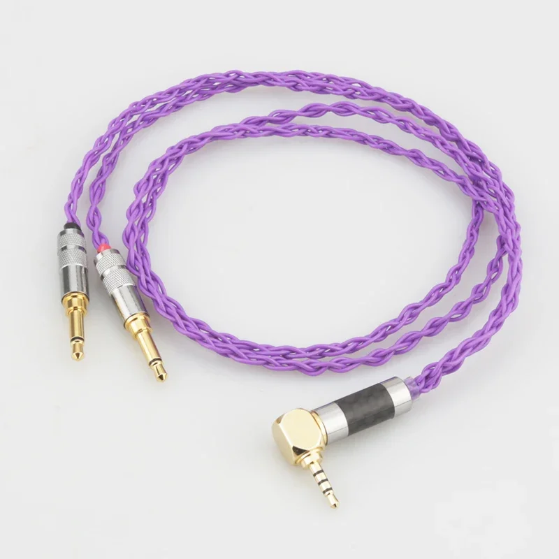 جديد 2.5 مللي متر الزاوية اليمنى متوازنة 8 النوى الفضة مطلي رئيس [كابل الهاتف ترقية لسماعة الرأس البؤرية Elegia elear البؤرية واضحة برو