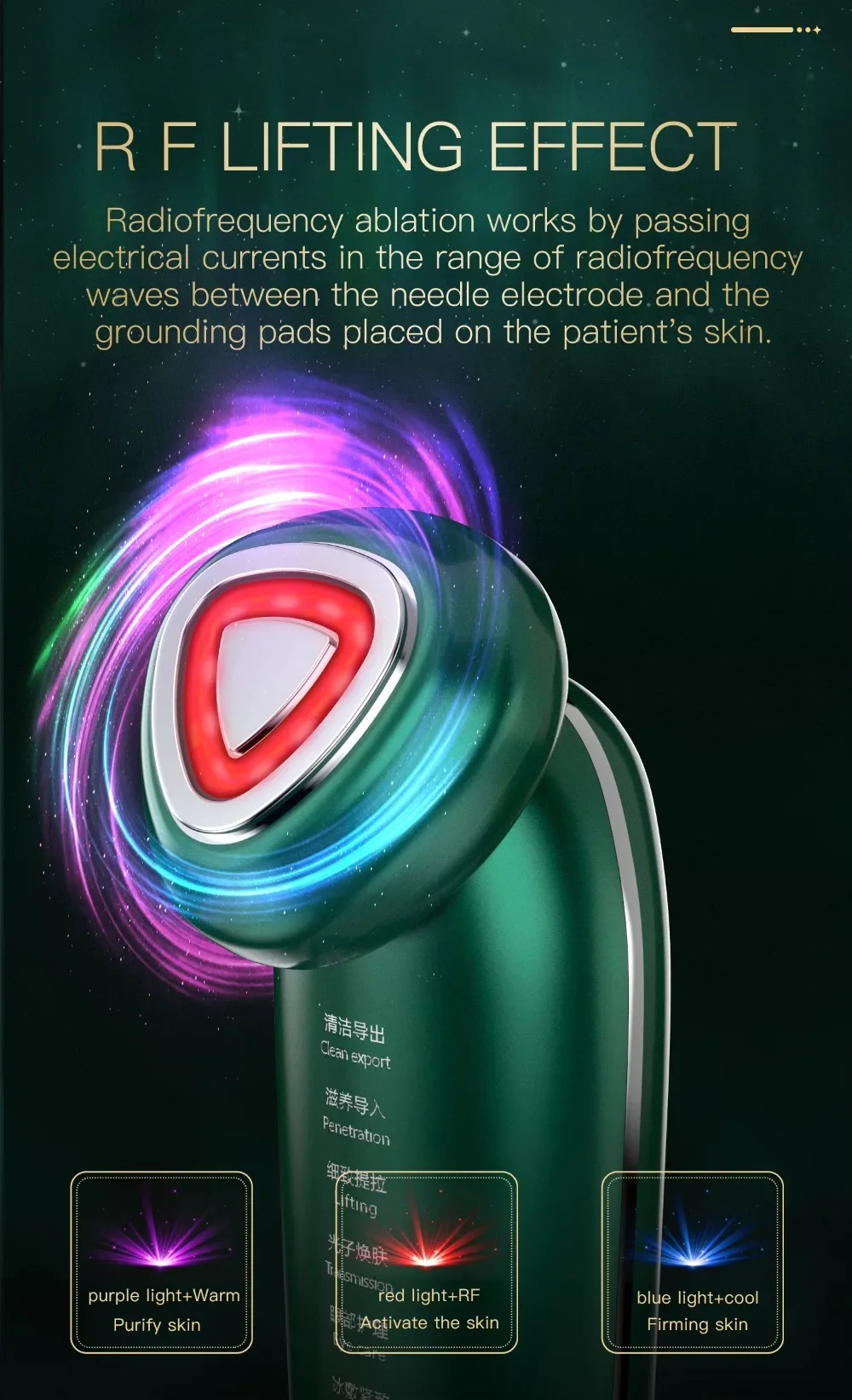 Facial Products New Beauty Products for Women Rf Ems Hot Cold Led Home Use Beauty Equipment Face Ems Fmassager Lifting Machine