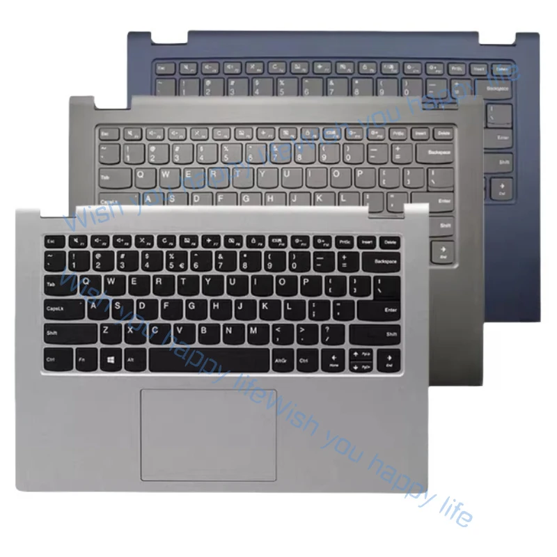 L... US Keyboard For Lenovo IdeaPad C340-14 IWL IML API Flex-14  Palmrest Upper Cover