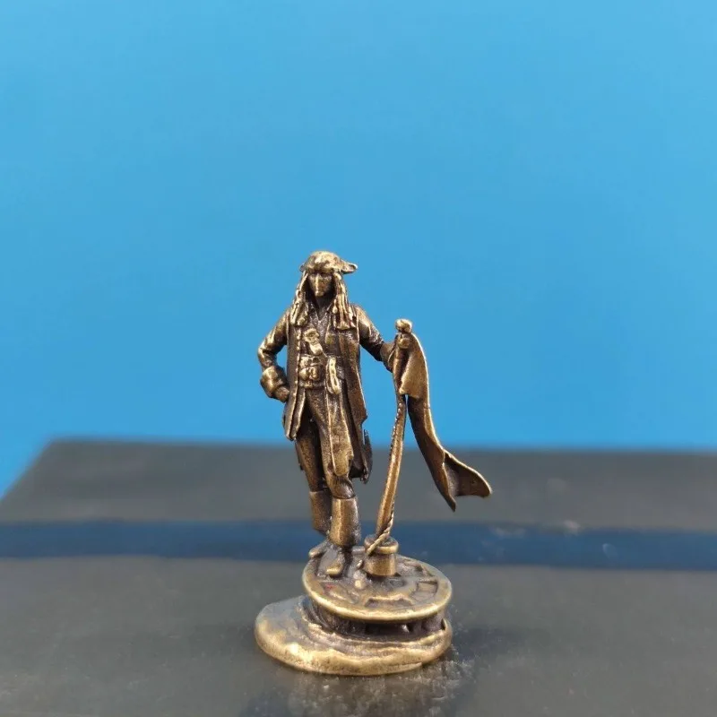 Creative Metal Brass Captain Jack Action Figures Pirate Microlandschaft Figurine Personality Miniature Ornament Accessories Toys