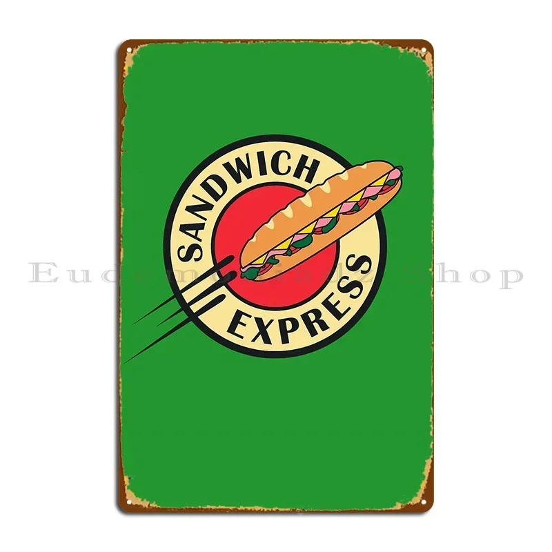 Sandwich Express Metal Plaque Poster Decoration Kitchen Personalized Cinema Printed Tin Sign Poster