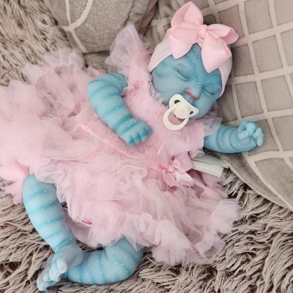 Originale NPK 19 pollici Pesche Avatar Full Body Vinile Reborn Baby Doll Fatto A Mano Realistico 3D Pelle Bagno Impermeabile Giocattolo Da Collezione